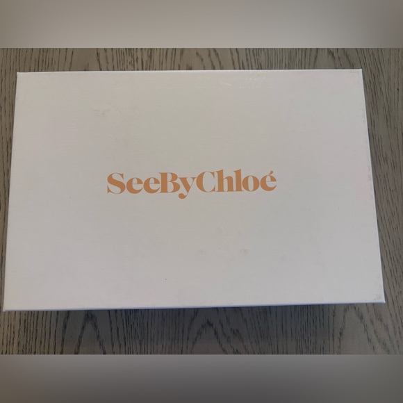 See By Chloé Viviane Buckled LeatherSlide Clog In Light Brown Size 38/7.5 - Picture 11 of 12